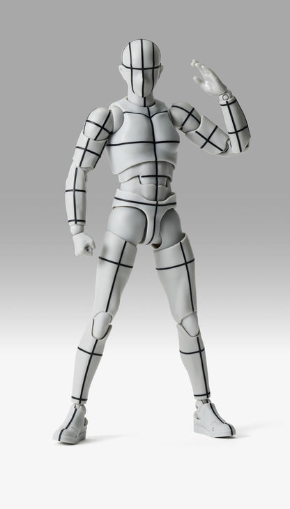 Tamashii Nations S.H.Figuarts Body-Kun Sports Wireframe Gray 150mm PVC Figure- Japan Figure Store - #1 Bring To You The Best Japanese Goods