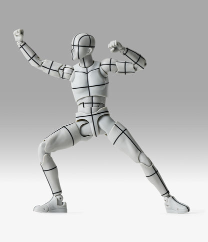 Tamashii Nations S.H.Figuarts Body-Kun Sports Wireframe Gray 150mm PVC Figure- Japan Figure Store - #1 Bring To You The Best Japanese Goods
