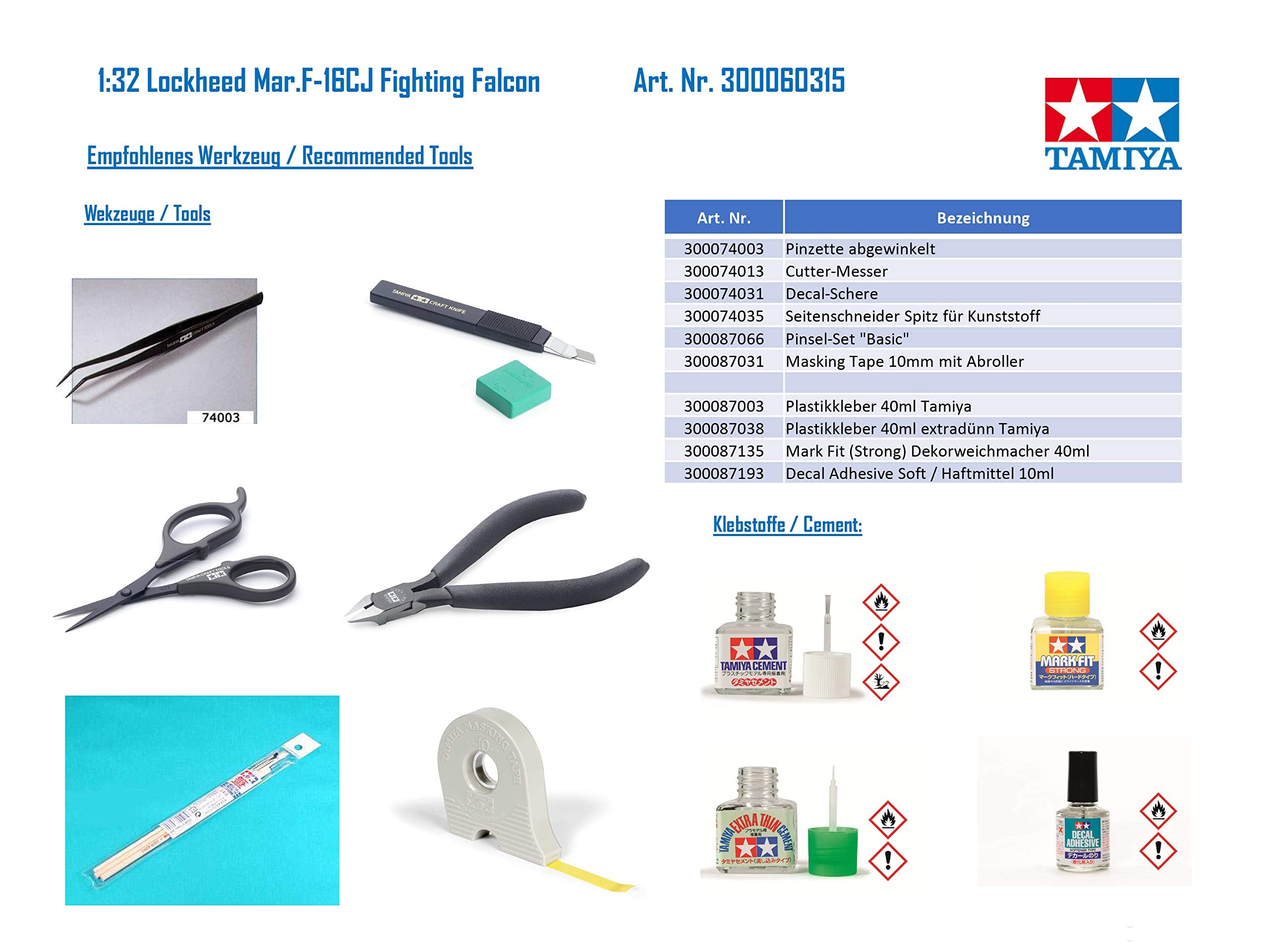 Tamiya 1/32 U.S. Air Force F-16Cj Block 50 Plastic Model 60315- Japan Figure Store - #1 Bring To You The Best Japanese Goods