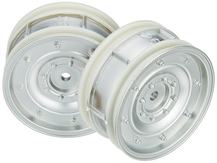 Tamiya Steel-Like Dish Wheels Matte Silver 26mm Width Offset +4- Japan Figure Store - #1 Bring To You The Best Japanese Goods