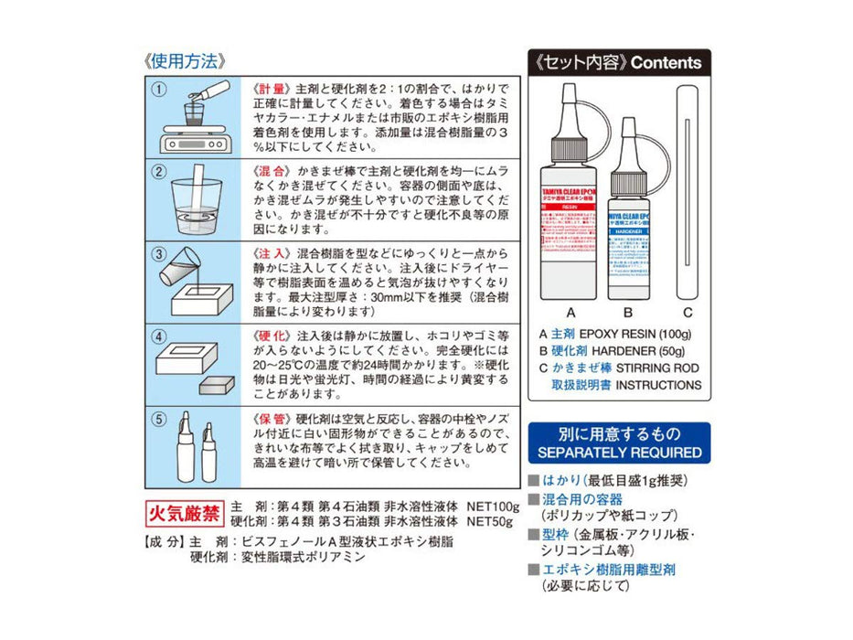 Tamiya Transparent Epoxy Resin 150G - Premium Quality Makeup Material Series 136- Japan Figure Store - #1 Bring To You The Best Japanese Goods