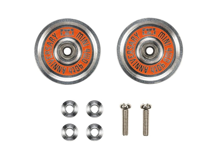 Tamiya Mini 4Wd 40th Anniversary 19mm Aluminum Bearing Roller Set 95643- Japan Figure Store - #1 Bring To You The Best Japanese Goods