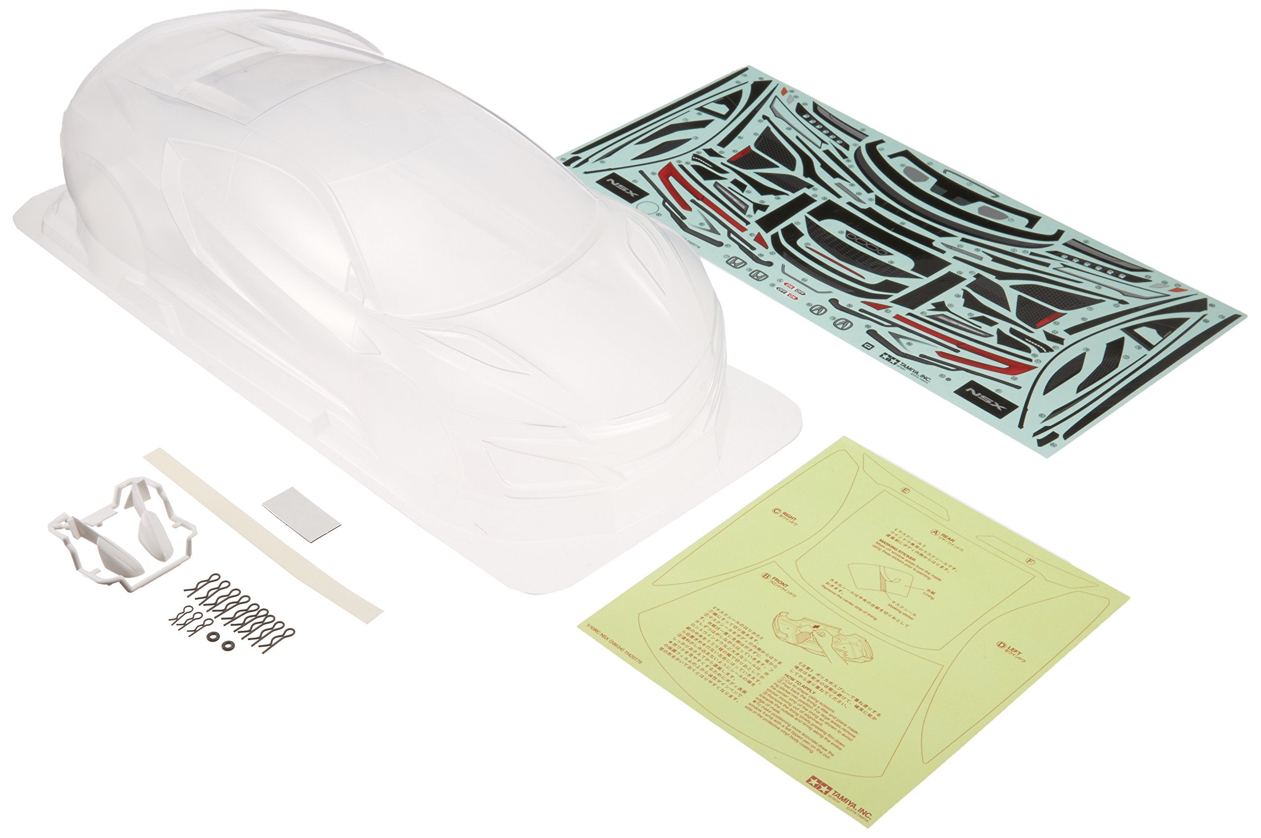 Tamiya 1/10 RC NSX Spare Body Set 51586 - High-Quality RC Car Parts- Japan Figure Store - #1 Bring To You The Best Japanese Goods