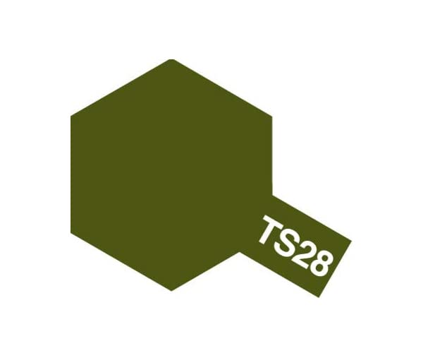 Tamiya TS-28 Olive Drab Spray Model Paint 85028 for Plastic and Metal Surfaces- Japan Figure Store - #1 Bring To You The Best Japanese Goods