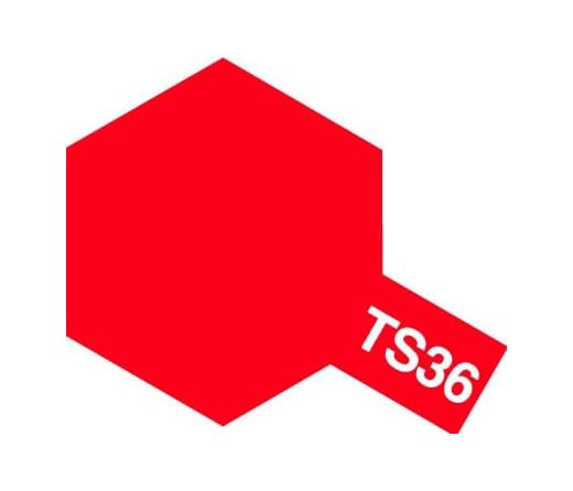 Tamiya TS-36 Fluorescent Red Spray Paint for Scale Models 85036- Japan Figure Store - #1 Bring To You The Best Japanese Goods