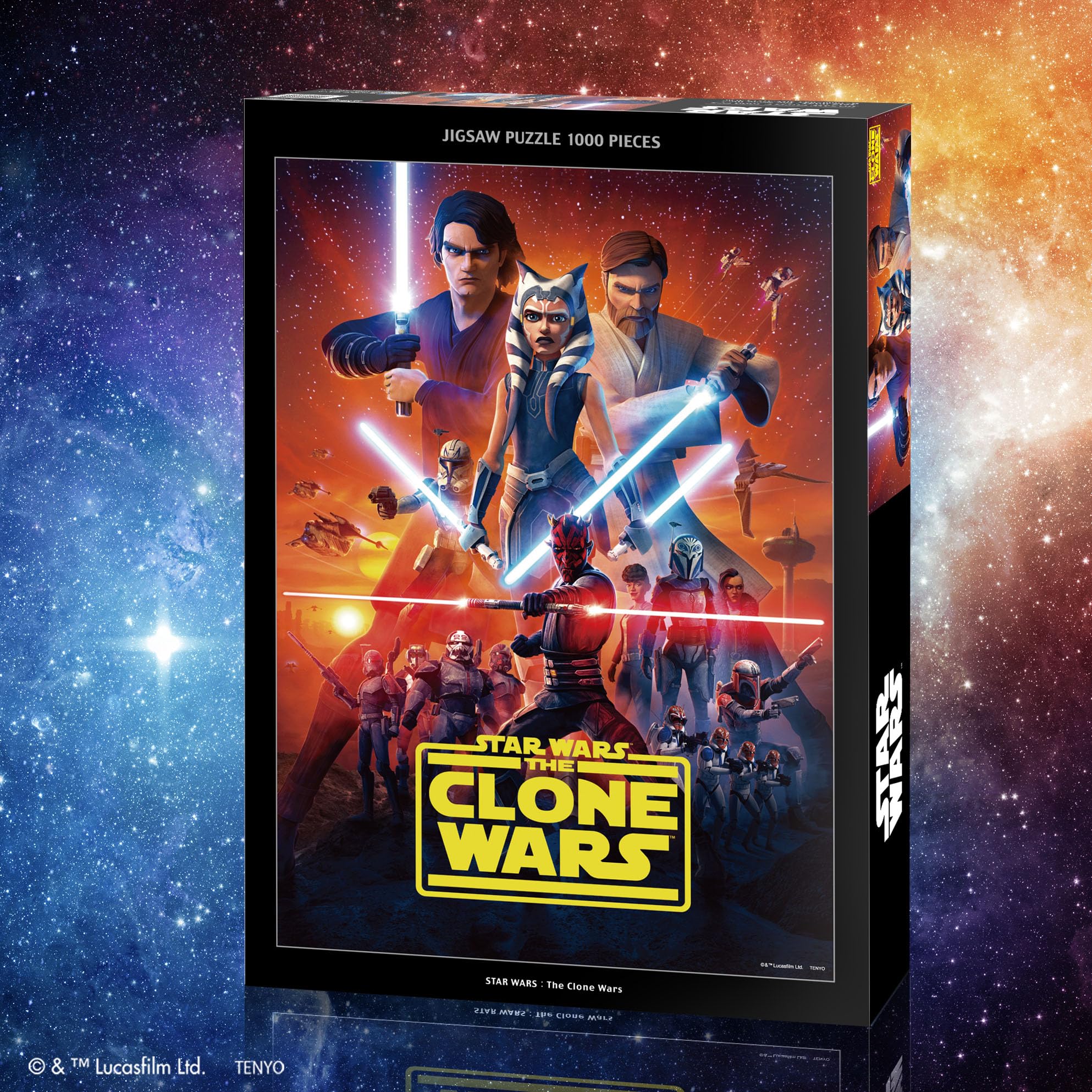 Tenyo 1000-Piece Jigsaw Puzzle Star Wars The Clone Wars Made in Japan 51x73.5Cm