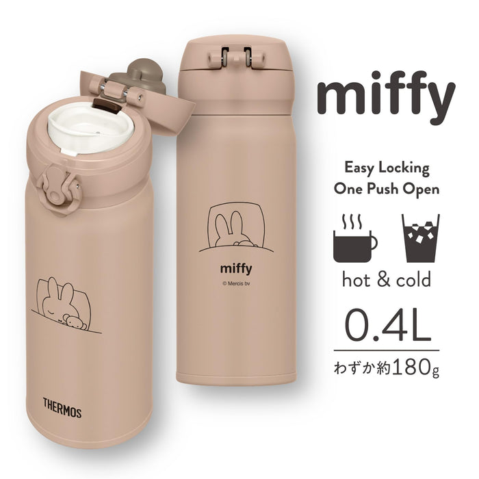 Thermos Miffy Milk Tea Vacuum Insulated Portable Mug 400ml JNL-405B- Japan Figure Store - #1 Bring To You The Best Japanese Goods