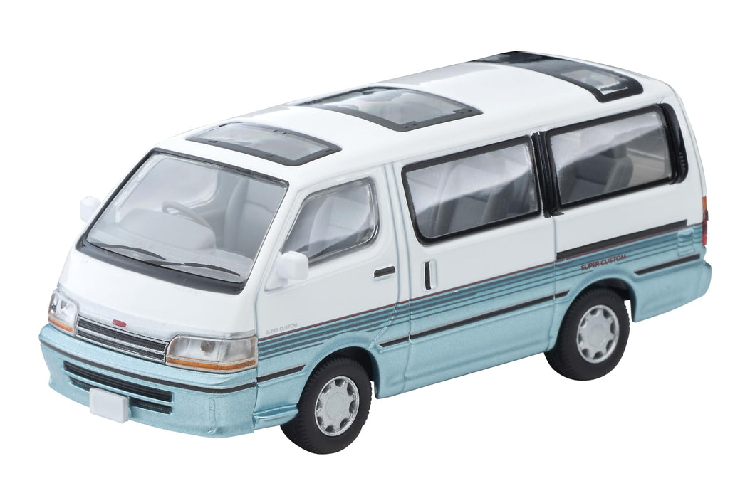 Tomytec 1/64 Toyota Hiace Wagon 1990 Model - White/Light Blue | Limited Vintage- Japan Figure Store - #1 Bring To You The Best Japanese Goods