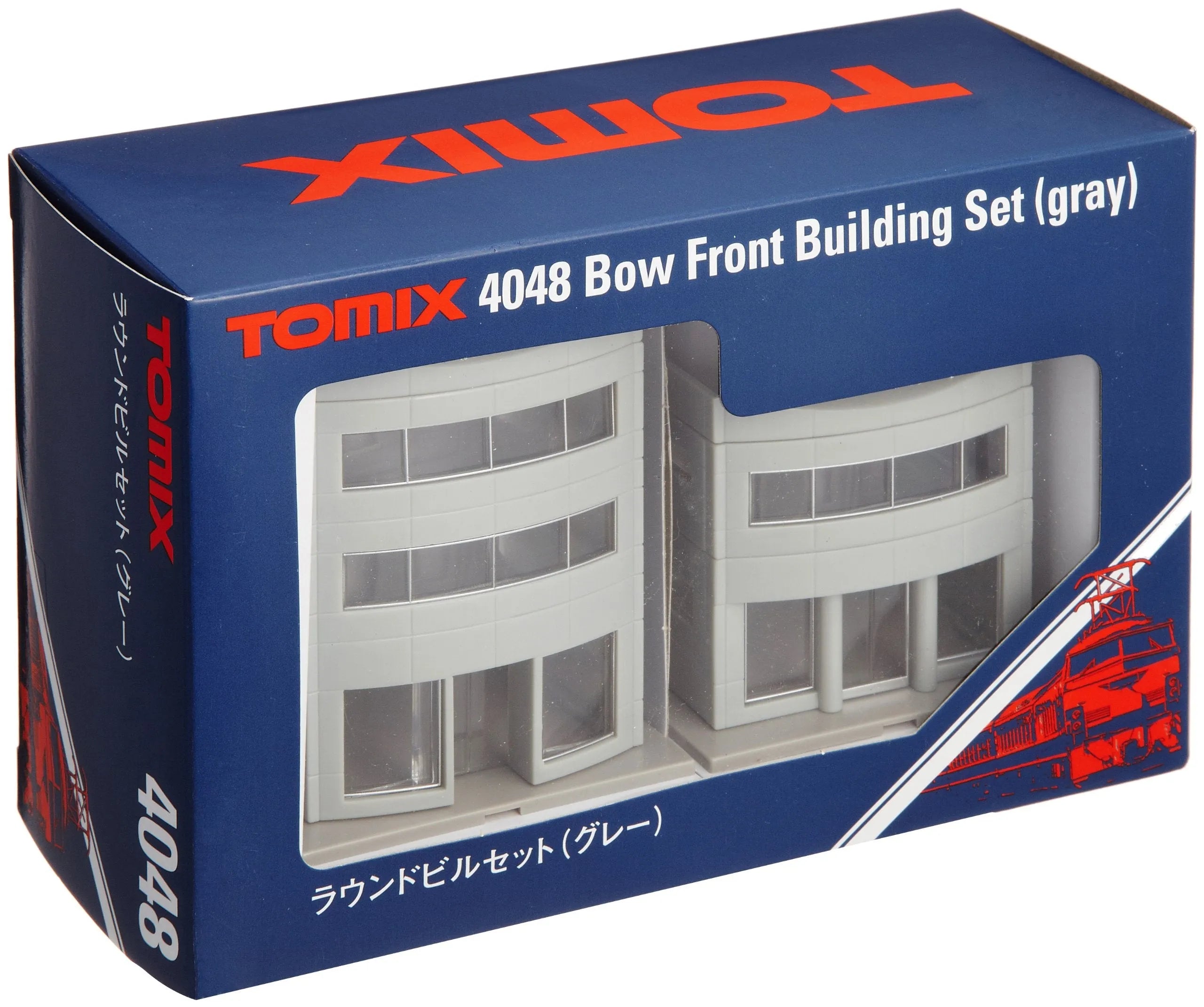 TOMIX 4048 Bow Front Building Set Gray N Scale- Japan Figure Store - #1 Bring To You The Best Japanese Goods