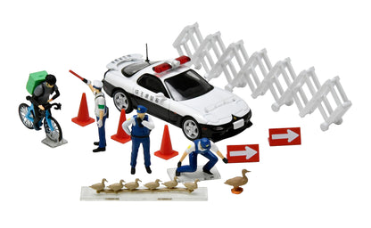 Tomytec Diocolle 64 Police Car Set with Accessories and Miniature Car- Japan Figure Store - #1 Bring To You The Best Japanese Goods