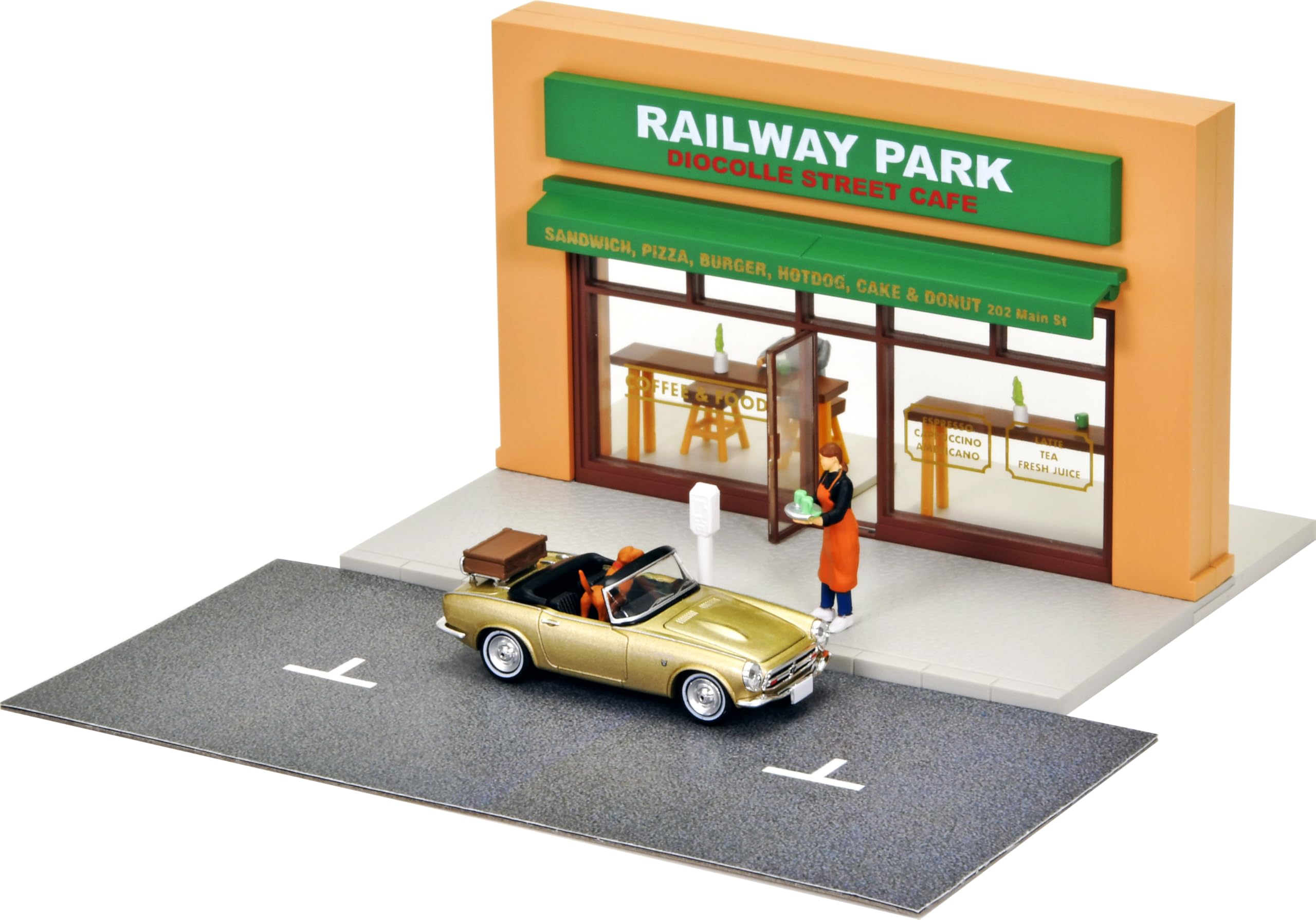 Tomytec Diocolle Cafe Terrace Set with Mini Car and Dolls 335269