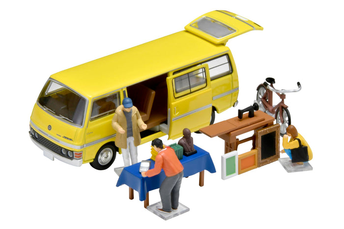 Tomytec Geocolle 1/64 Scale Car Snap 25A Flea Market Set with Doll 325246