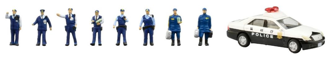 Tomytec Scenery 145 Police Cars and Officers Diorama Supplies- Japan Figure Store - #1 Bring To You The Best Japanese Goods