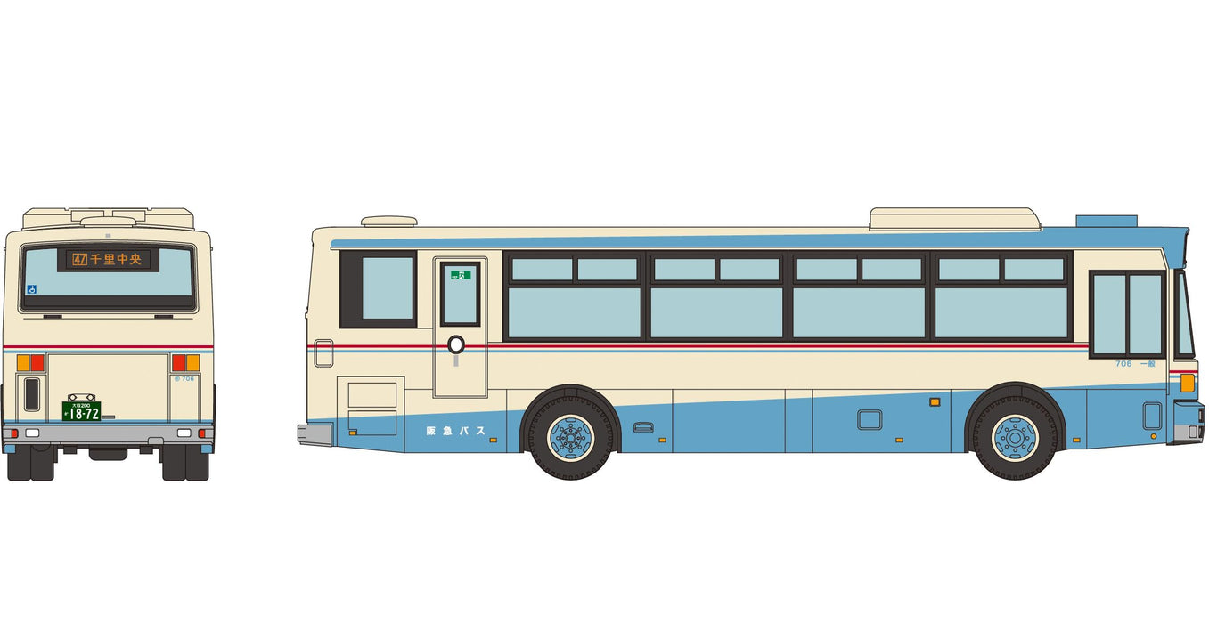 Tomytec Bus Collection: Hankyu Bus Nishiko 96Mc Reproduction Painted Model- Japan Figure Store - #1 Bring To You The Best Japanese Goods