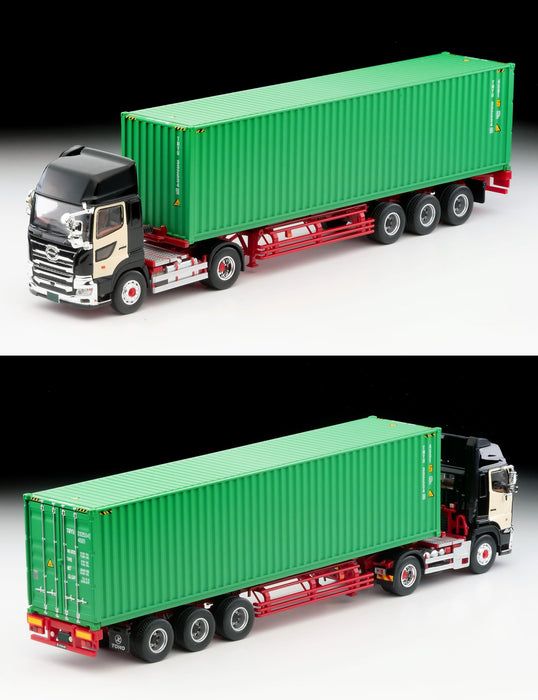 Tomytec Tomica Limited Vintage Neo Lv-N292C Hino Profia 40Ft Marine Trailer Black- Japan Figure Store - #1 Bring To You The Best Japanese Goods