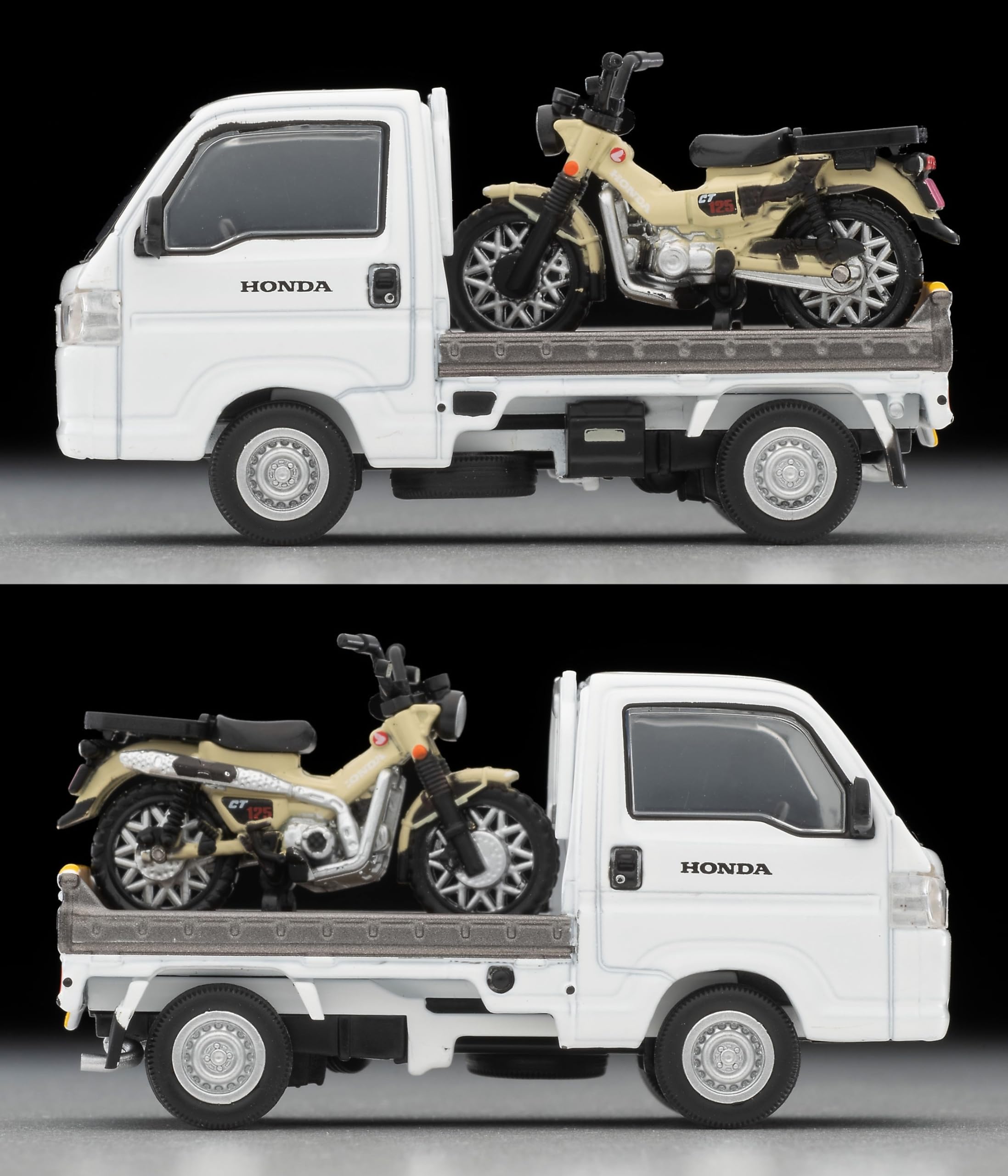 Tomytec TLV-N330A Honda Acty Truck Bike Shop Spec White with CT125 Hunter Cub