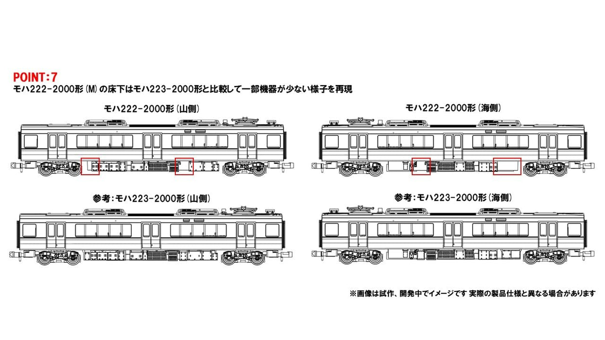 Tomytec Tomix N Gauge 223-2000 Series 4-Car Train Set with Safety Hood
