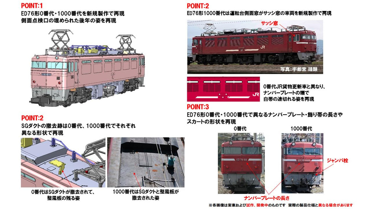 Tomytec Tomix N Gauge ED76 1000 Series Late Model Railway Model 7191