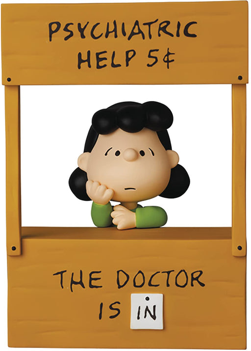 Medicom Toy UDF No.619 Peanuts Lucy 120mm Figure with Psychiatric Help Stand- Japan Figure Store - #1 Bring To You The Best Japanese Goods