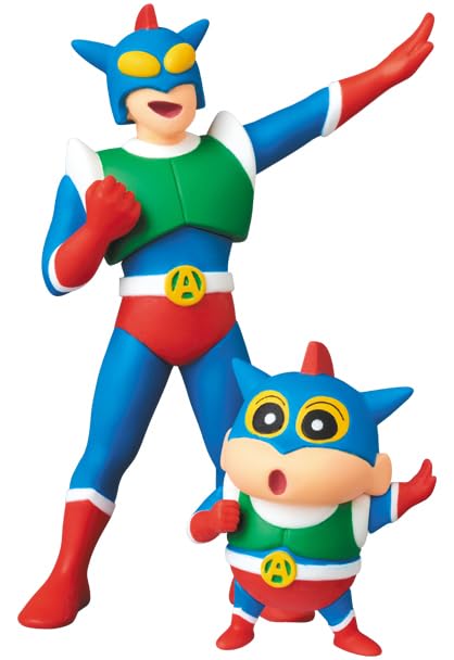 Medicom Toy UDF No.762 Crayon Shin-Chan Action Kamen Renewal Figure Set 95/42mm- Japan Figure Store - #1 Bring To You The Best Japanese Goods