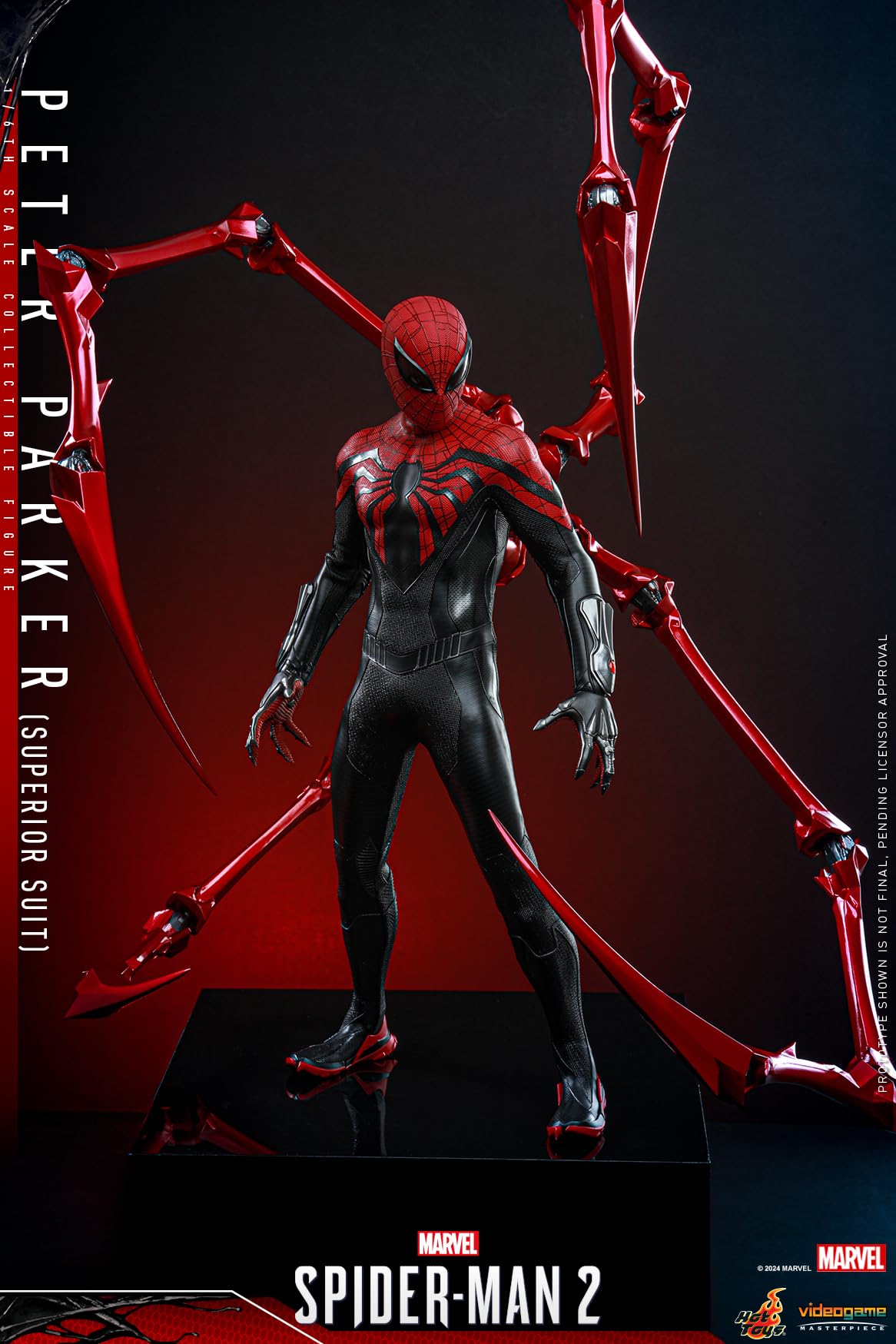Hot Toys Marvel Spider-Man 2 Peter Parker 1/6 Scale Superior Suit Figure