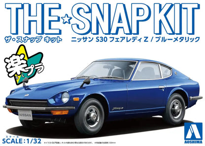 AOSHIMA The Snap Kit No.13-E 1/32 Nissan S30 Fairlady Z Blue Metallic Plastic Model- Japan Figure Store - #1 Bring To You The Best Japanese Goods