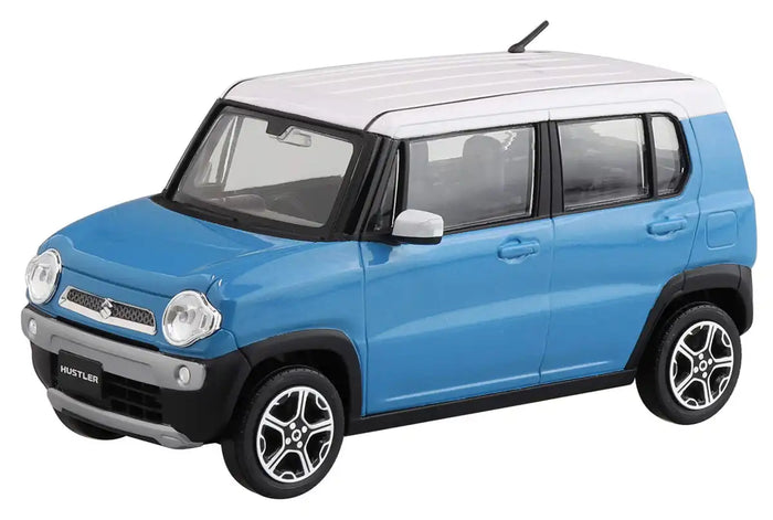 AOSHIMA 58329 01-D Suzuki Hustler Summer Blue Metallic 1/32 Scale Pre-Painted Snap-Fit Kit- Japan Figure Store - #1 Bring To You The Best Japanese Goods