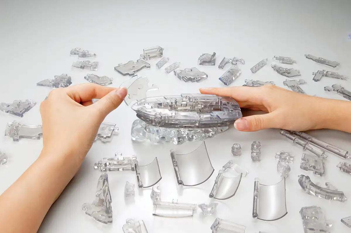 Beverly Crystal Puzzle 98 Pieces Pirate Ship Black 50141 With Display Light 3D Ship Puzzle- Japan Figure Store - #1 Bring To You The Best Japanese Goods