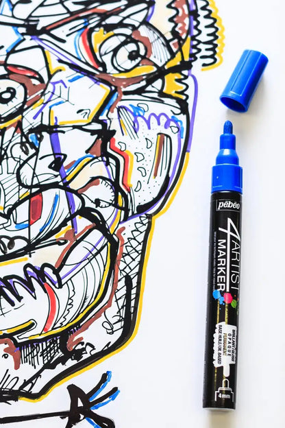 GAIANOTES Gpm00248 Opaque 4 Artist Marker 2Mm Black Hobby Tools- Japan Figure Store - #1 Bring To You The Best Japanese Goods