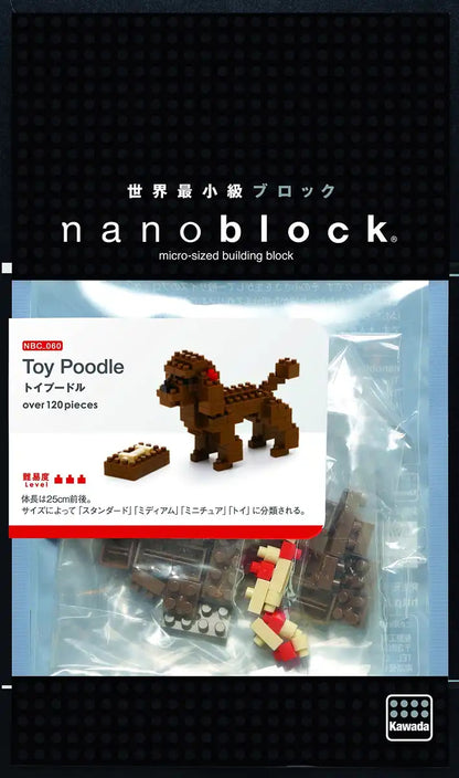KAWADA Nbc-060 Nanoblock Toy Poodle- Japan Figure Store - #1 Bring To You The Best Japanese Goods