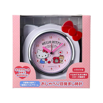 Sanrio Hello Kitty Alarm Clock with Light ABS Resin Model 306649