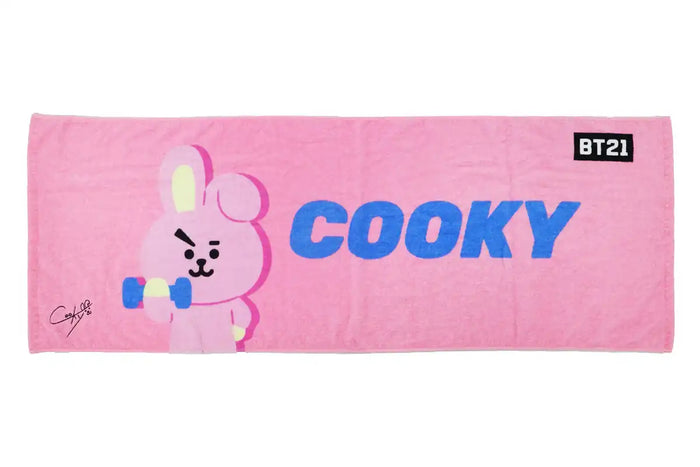 MARUSHIN Bt21 Sports Towel 'Cheer Cooky'- Japan Figure Store - #1 Bring To You The Best Japanese Goods