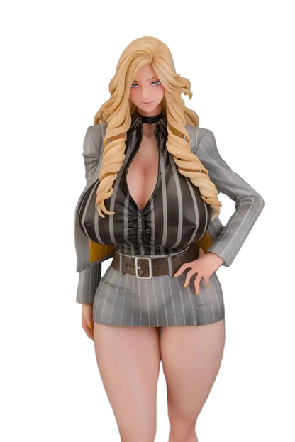 Daiki Industrial President Gal Sisters Harem Office Nishikori Gray Suit PVC Figure