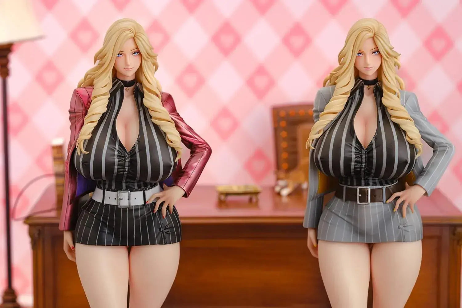 Daiki Industrial President Gal Sisters Harem Office Nishikori Gray Suit PVC Figure