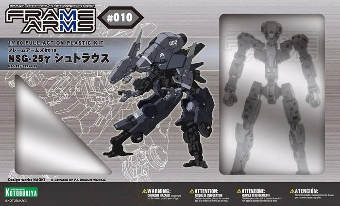 Kotobukiya Frame Arms #010 Nsg-25î³ Strauss 1/100 Plastic Model Kit Japan - Japan Figure