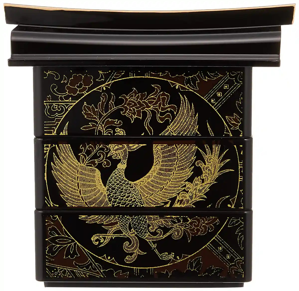 Nakatani Brothers Firm Yamanaka Japanese Lacquerware Goshoguruma Accessory Case Black Phoenix 33-3210- Japan Figure Store - #1 Bring To You The Best Japanese Goods