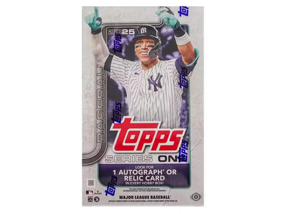 Topps 2025 Series 1 Baseball Trading Cards MLB Hobby Box 20 Packs 1 Auto/Relic