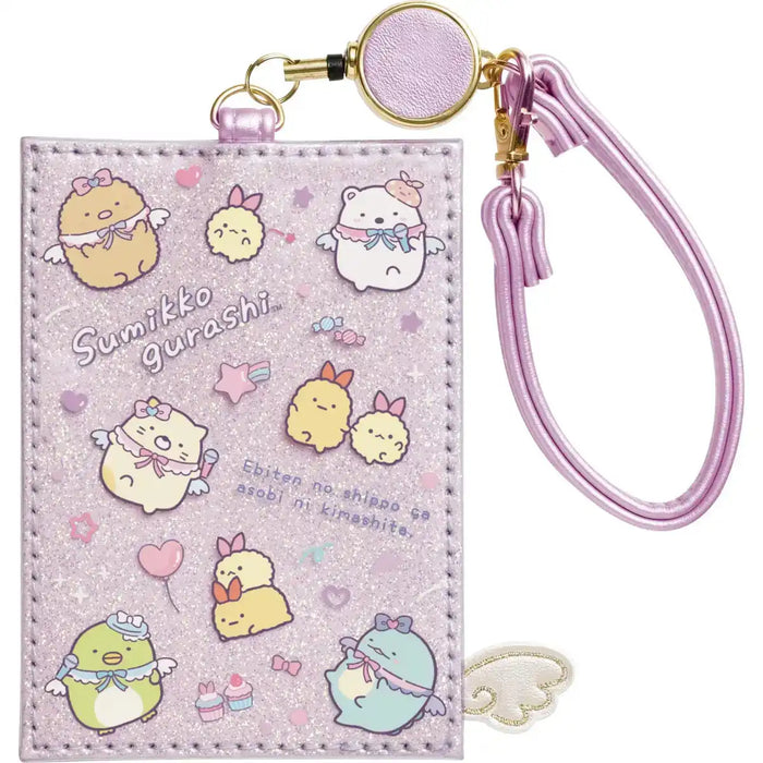 San-X Pb70701 Sumikko Gurashi Angel Ebiten Idol Pass Case with Reel- Japan Figure Store - #1 Bring To You The Best Japanese Goods