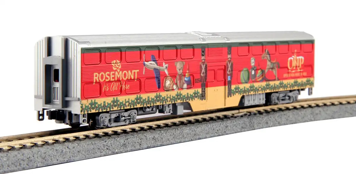 Kato Christmas Train 4-Car Set F40Ph Locomotive - Gallery Bilevel Passenger Car 106-2015N- Japan Figure Store - #1 Bring To You The Best Japanese Goods
