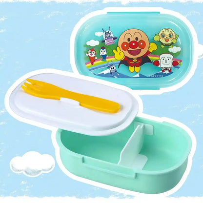 Lec Anpanman Blue Bento Box 270Ml Japan Kk-312 Fork Lunch Box- Japan Figure Store - #1 Bring To You The Best Japanese Goods