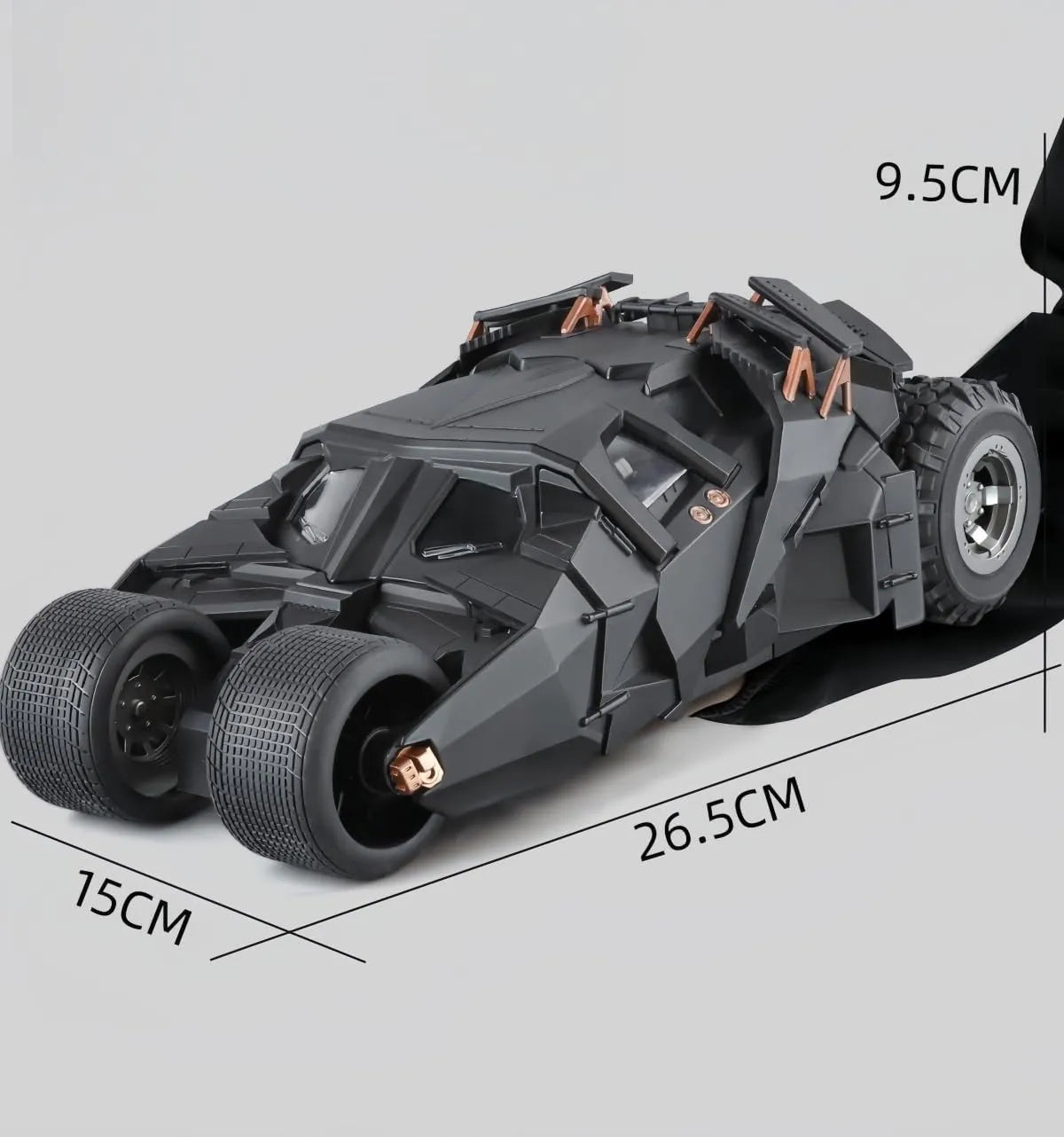 Hanshanyan 1:18 Alloy Batmobile Dark Knight Tumbler with Light Sound