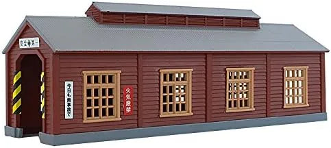 Rokuhan Z Gauge S051-2 Wooden Engine Shed Brown Model