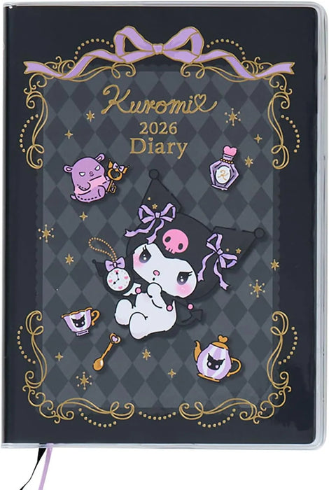 Sanrio B6 Diary Block Type 2026 My Melody Planner Notebook - Black
 - 4550624623810