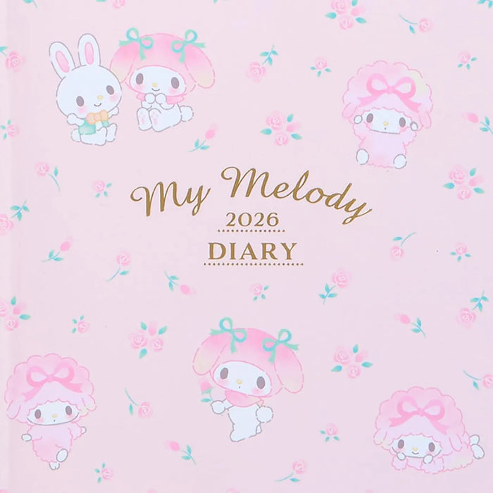 Sanrio B6 Diary Block Type 2026 My Melody Planner Notebook
