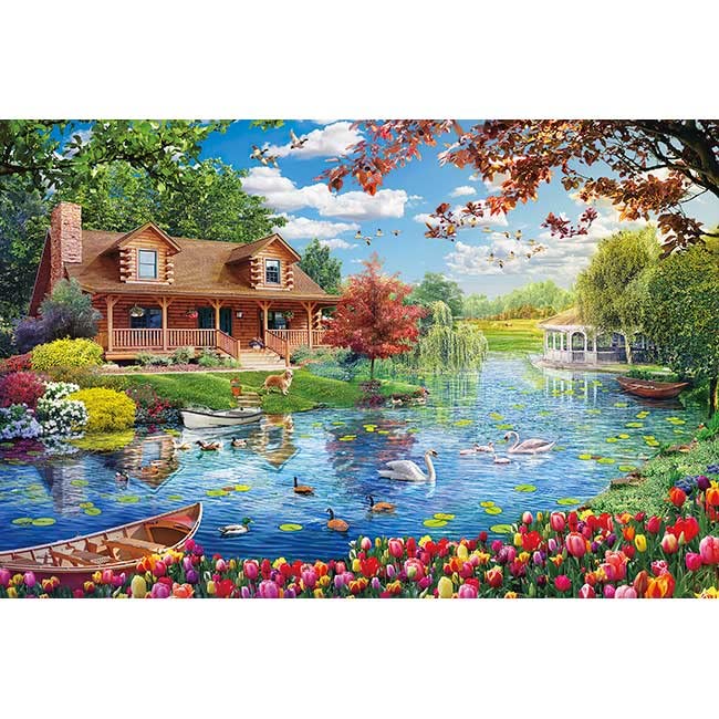 1000 Piece Jigsaw Puzzle Angelo Bonito Shining Swan River (50X75Cm)- Japan Figure Store - #1 Bring To You The Best Japanese Goods