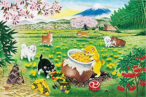 APPLEONE Jigsaw Puzzle Japanese Art Good Fortune Dogs 1000 Pieces- Japan Figure Store - #1 Bring To You The Best Japanese Goods