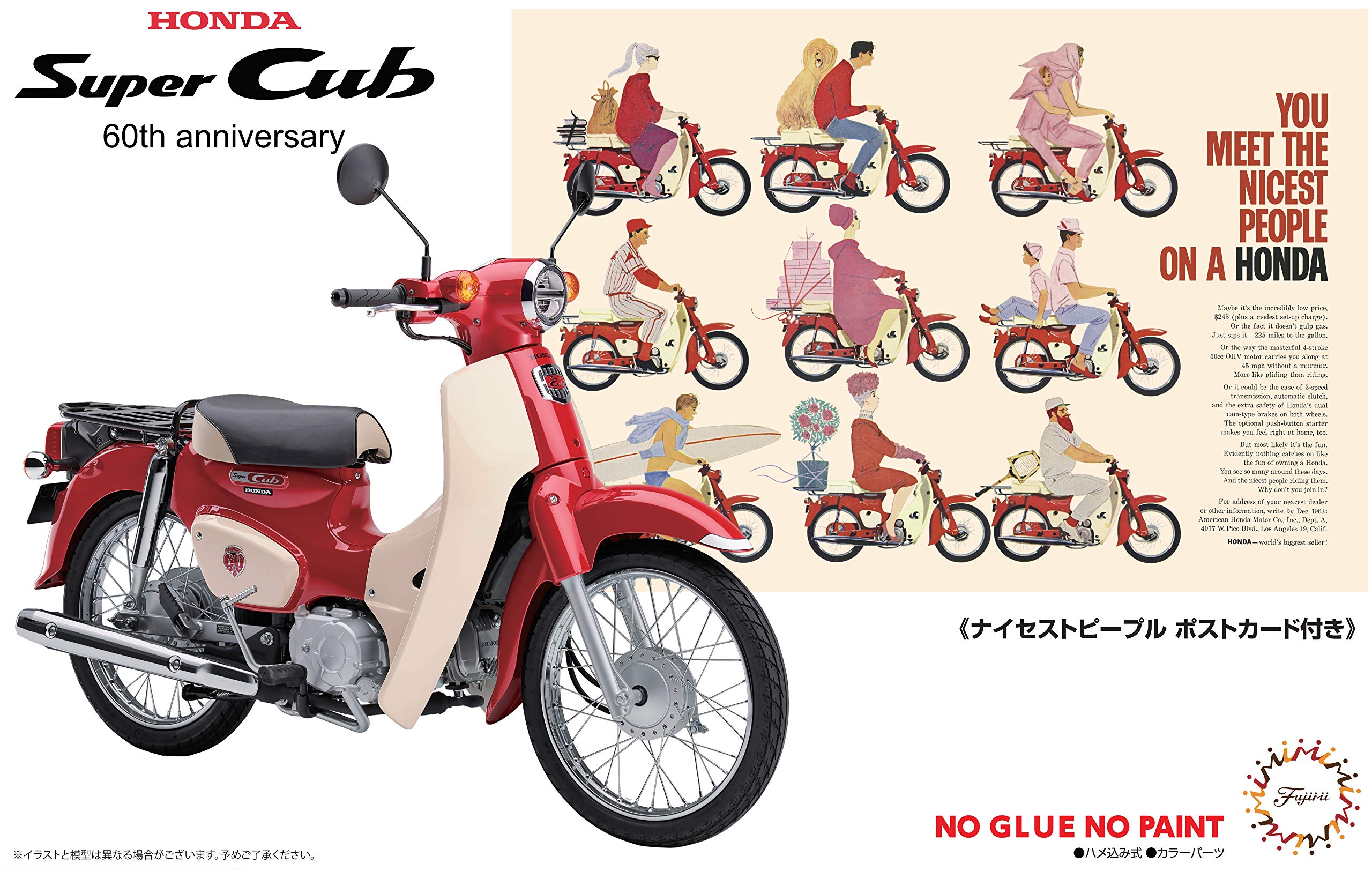 1/12 Fujimi Model Ex-3 Honda Super Cub 110 (60th Anniversary)- Japan Figure Store - #1 Bring To You The Best Japanese Goods