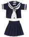 AZONE - Pic288-Nvw 1/12 Picco Neemo Short Sleeve Sailor Uniform Set 2 - Navy & White- Japan Figure Store - #1 Bring To You The Best Japanese Goods