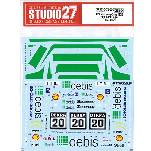 Studio27 St27 Dc1009 Mercedes-Benz 190E Debis 20 Dtm Decal For Fujimi 1/24 Car Decal- Japan Figure Store - #1 Bring To You The Best Japanese Goods