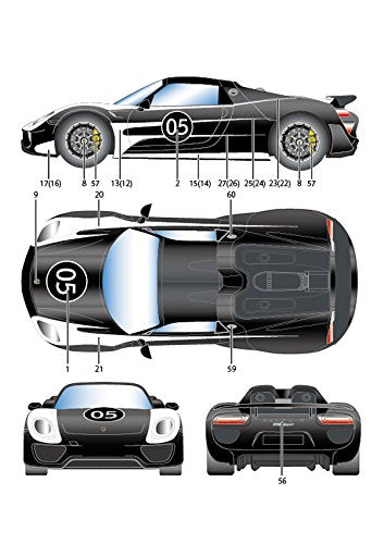 Studio27 St27 Dc1117 Porsche 918 Salzburg Dress Up Decal For Revell 1/24 Decal For Car Model- Japan Figure Store - #1 Bring To You The Best Japanese Goods